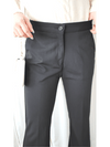 （推薦舒適改善腿形) Black Elastic Pants 全條彈性黑色顯瘦褲/ PT8450