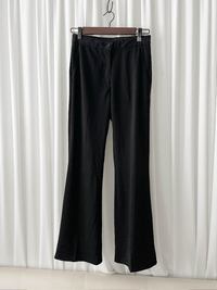 （推薦舒適改善腿形) Black Elastic Pants 全條彈性黑色顯瘦褲/ PT8450