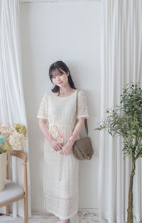 Summer SET Dress 鏤空線料連絲感背心連身裙/ DS9932