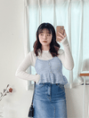 (一SET兩件) Knit Vest SET 彈性針織層次穿搭套裝/ TP9074