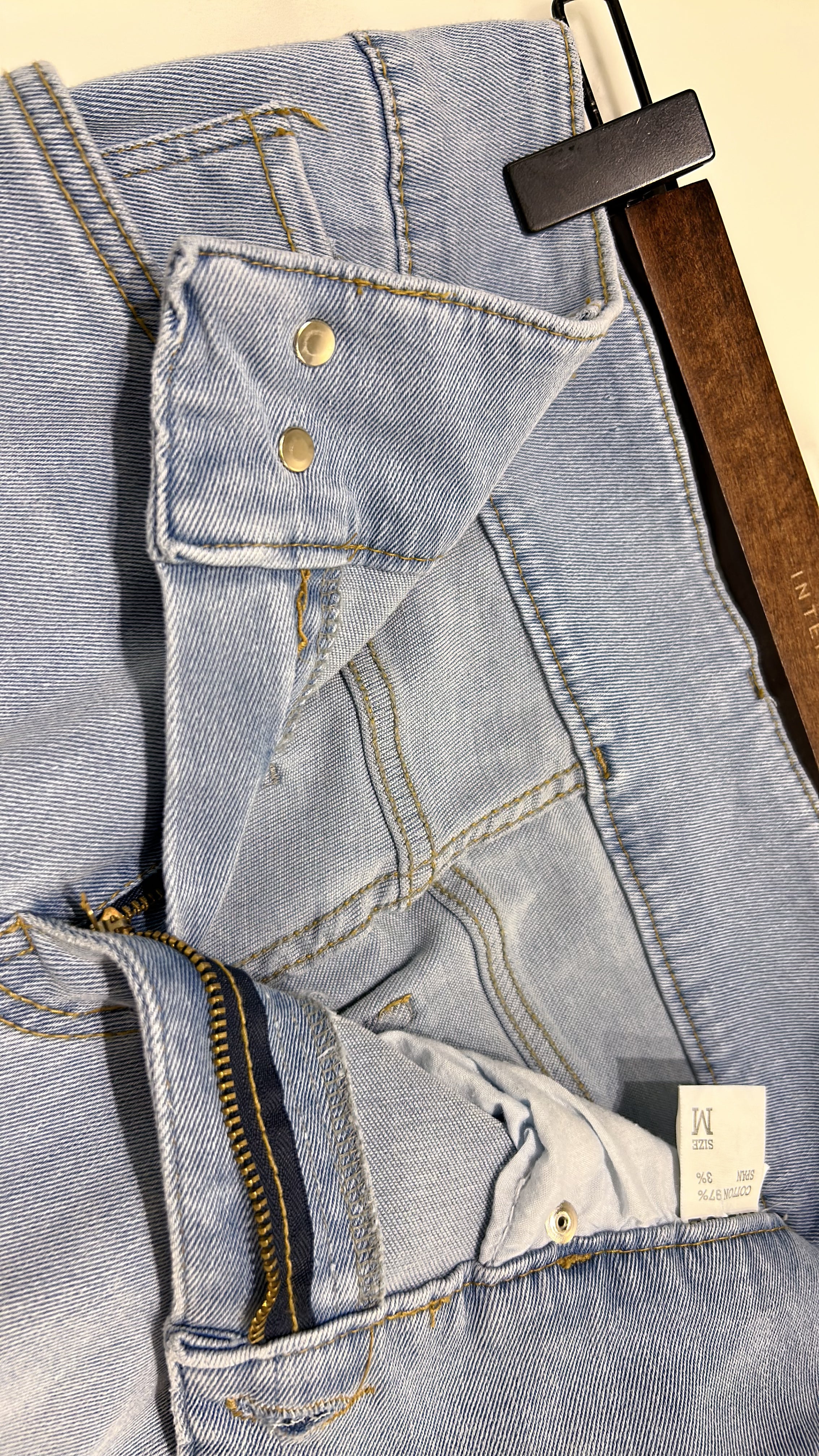 (神奇彈性褲) 全彈性淺色高腰牛仔褲, Jeans/ PT8417