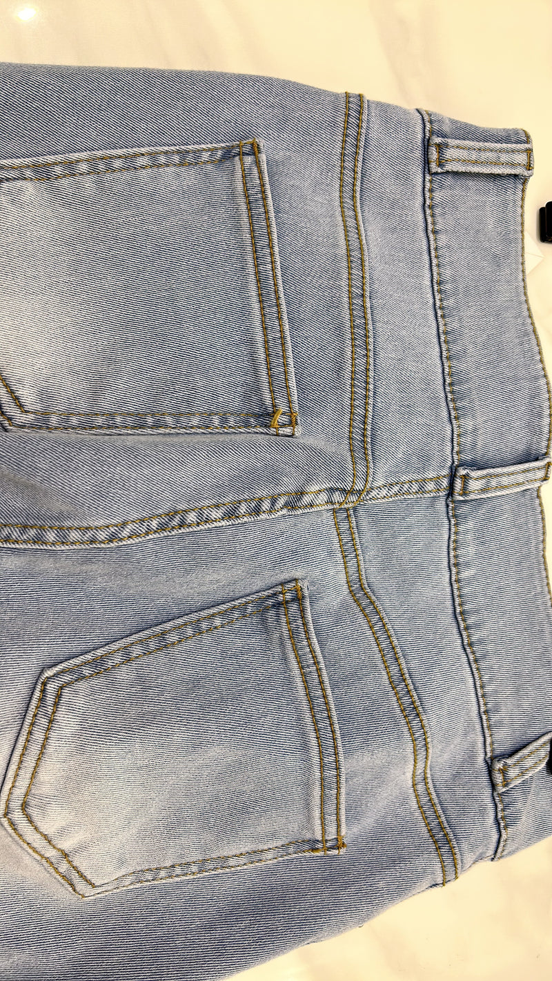 (神奇彈性褲) 全彈性淺色高腰牛仔褲, Jeans/ PT8417