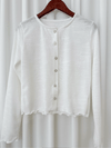 Girly Button Cardigan 精緻鈕扣木耳邊衣尾外套或上衣/ TP9095