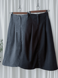 （非常百搭顯瘦) Sophia Skirt 挺身顯瘦厚綿微傘口袋百搭裙/ SK8853