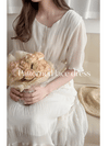 Patterned Lace Dress 格紋通花感修腰連身裙/ DS9861
