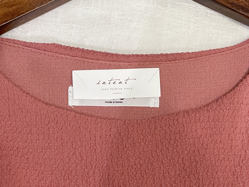 (不透肉雪紡) My ruffle Pearl, Blouse 不透肉雪紡立體荷葉珍珠手袖上衣/ BU9059