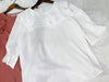 (不透肉雪紡) My ruffle Pearl, Blouse 不透肉雪紡立體荷葉珍珠手袖上衣/ BU9059