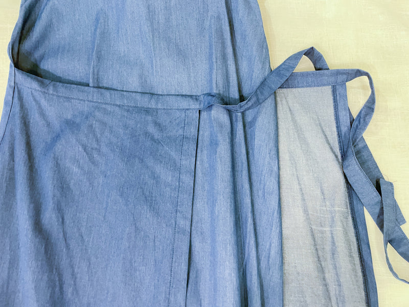 Denim, Dress 牛仔色微入肩寬鬆包式修腰連身裙/ DS9639