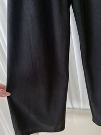 Suede Loose Pants 高腰顯腿長燈芯絨隨性闊褲/ PT8446 （beige sold out)