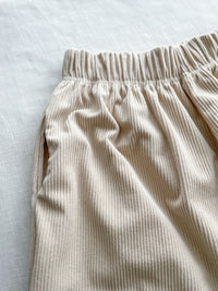 Suede Loose Pants 高腰顯腿長燈芯絨隨性闊褲/ PT8446 （beige sold out)