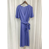 (超靚紫藍色) SlateBlue, Dress 紫藍內鈕扣包式裙擺寬鬆修身連身裙/ DS9640