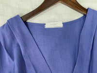 (超靚紫藍色) SlateBlue, Dress 紫藍內鈕扣包式裙擺寬鬆修身連身裙/ DS9640
