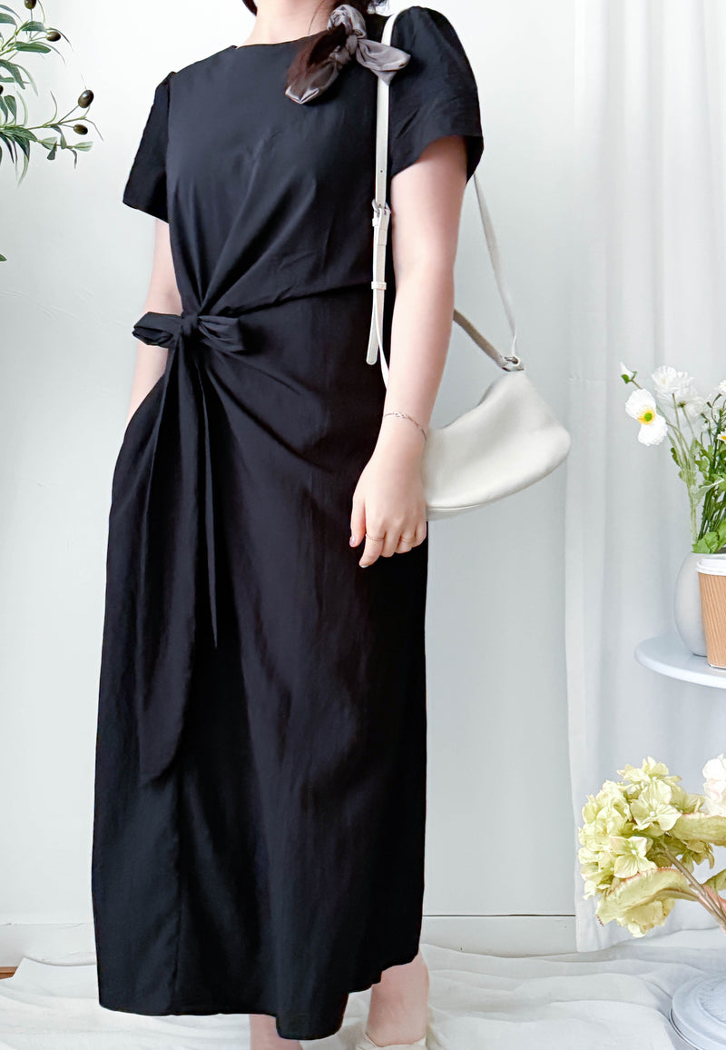 Black Side knot Dress/ DS9961