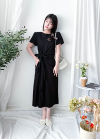 Black Side knot Dress/ DS9961