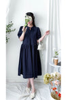 Navy 舒適闊鬆深藍OPS Dress/ DS9889