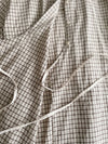 Check Side Dress 啡色小格側修腰恤衫連身裙/ DS9796