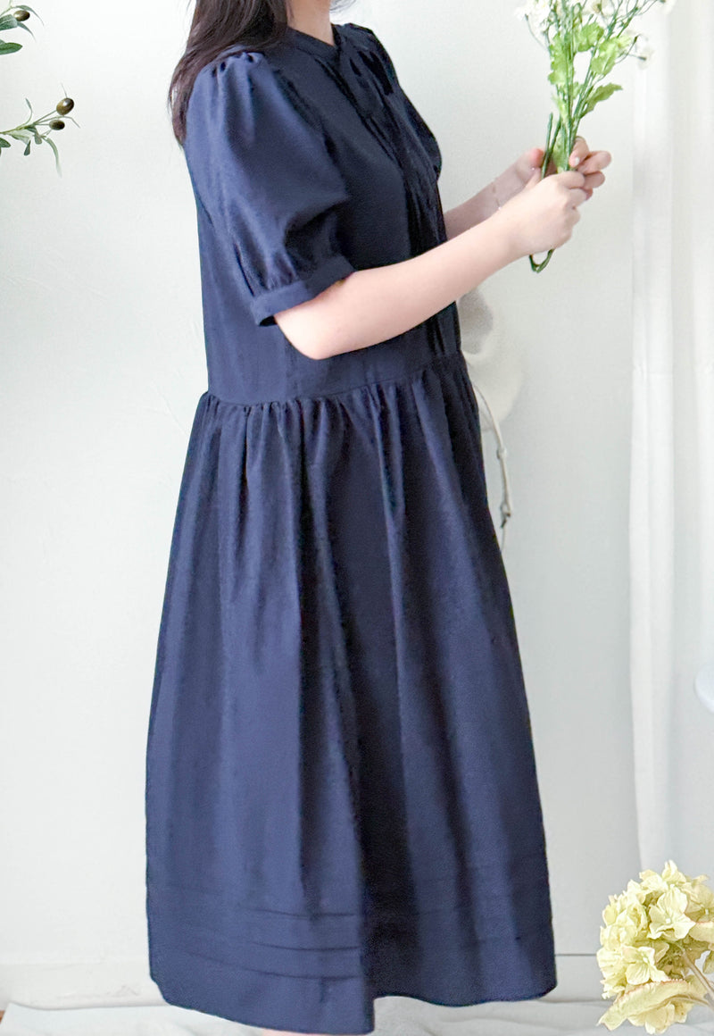 Navy 舒適闊鬆深藍OPS Dress/ DS9889