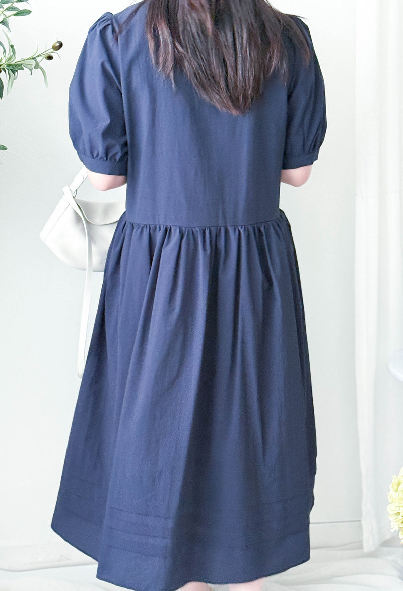 Navy 舒適闊鬆深藍OPS Dress/ DS9889