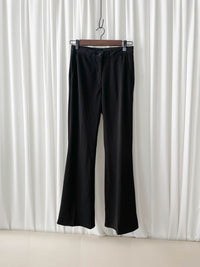 （推薦舒適改善腿形) Black Elastic Pants 全條彈性黑色顯瘦褲/ PT8450