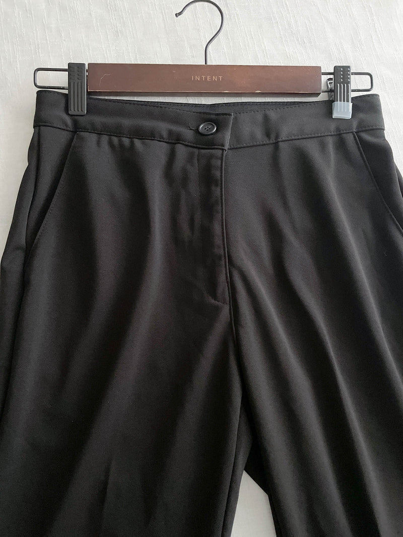 （推薦舒適改善腿形) Black Elastic Pants 全條彈性黑色顯瘦褲/ PT8450