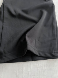 （推薦舒適改善腿形) Black Elastic Pants 全條彈性黑色顯瘦褲/ PT8450