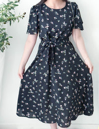 Floral Layer Sleeve Dress/ DS9960