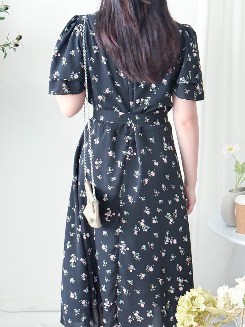 Floral Layer Sleeve Dress/ DS9960