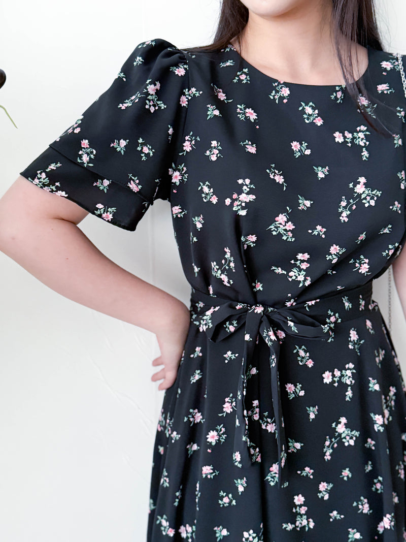 Floral Layer Sleeve Dress/ DS9960