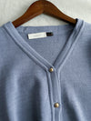 (限定熱賣重開❗) Gold Botton Cardigan 雙色衣邊立體線條金鈕扣外套或上衣/ CD8142  (pre-order 2月13日截單)