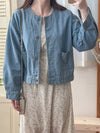 Denim Jacket 百搭圓領牛仔外套/  CD8144