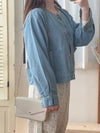 Denim Jacket 百搭圓領牛仔外套/  CD8144