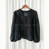 Black Rhombus 黑色菱格通花細緻衣邊上衣或外套, Top or Outer/ TP8918  (不設訂貨款)