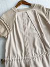 Knit Dress 設計感織紋拼布隨性連身裙/ DS9803