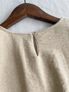 Beige Dress 百搭素雅左右開叉配銀釦腰帶連身裙/ DS9804