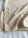Beige Dress 百搭素雅左右開叉配銀釦腰帶連身裙/ DS9804