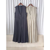 Vest dress 剛剛好V領配腰帶修腰背心裙/ DS9808 (beige sold out)