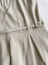 Vest dress 剛剛好V領配腰帶修腰背心裙/ DS9808 (beige sold out)