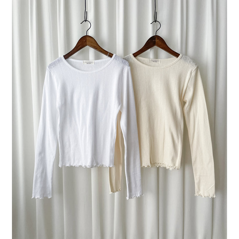 Anden Tee 舒適膚感彈性通花木耳邊/ TP9109 （pre-order Lemon Chiffon)