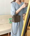 [限量現貨回歸]  Audrey, Dress 淡藍輕優雅Casual入肩線領口連身裙/DS9643