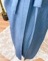Denim, Dress 牛仔色微入肩寬鬆包式修腰連身裙/ DS9639