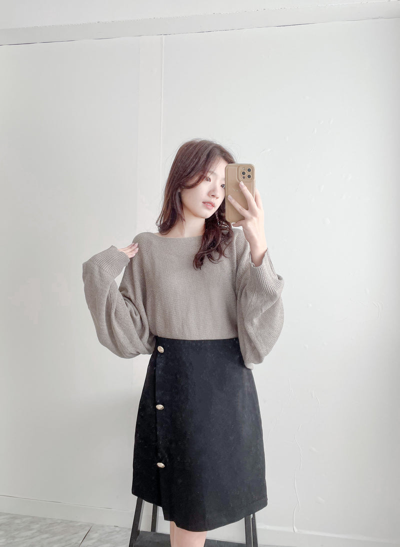 [百搭特別款⏰限時加開訂貨✨］Cape 船領披肩蝙蝠袖寬鬆薄線衫, Knit Top/TP8913