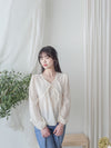 蝴蝶領口通花傘形衣身上衣/ BU9097 (ivory sold out)