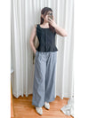 Sleeveless Square Neck Chiffon Top 方領無袖細荷葉衣尾雪紡上衣/ BU9113