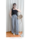 French Stripe Pants 防皺舒適透氣壓紋闊腿褲/ PT8467 (pre-order 8月25截單)