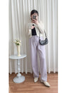 Ally Banding Pants 全橡筋顯瘦彈性棉仿西褲棉褲/ PT8455