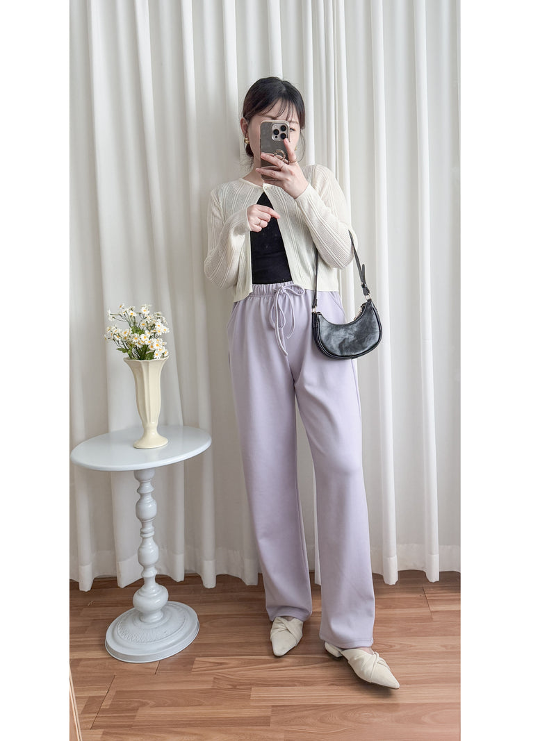 Ally Banding Pants 全橡筋顯瘦彈性棉仿西褲棉褲/ PT8455