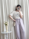 Ally Banding Pants 全橡筋顯瘦彈性棉仿西褲棉褲/ PT8455