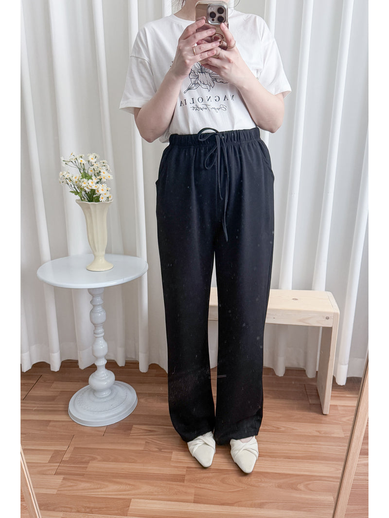 Ally Banding Pants 全橡筋顯瘦彈性棉仿西褲棉褲/ PT8455