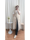 Trench Vest Dress 杏色背心風衣連身裙或外套/ DS9866