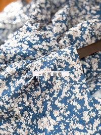 [限量現貨回歸] Mist Blue Floral 方領霧藍印花傘魚尾連身裙 Dress / DS9911